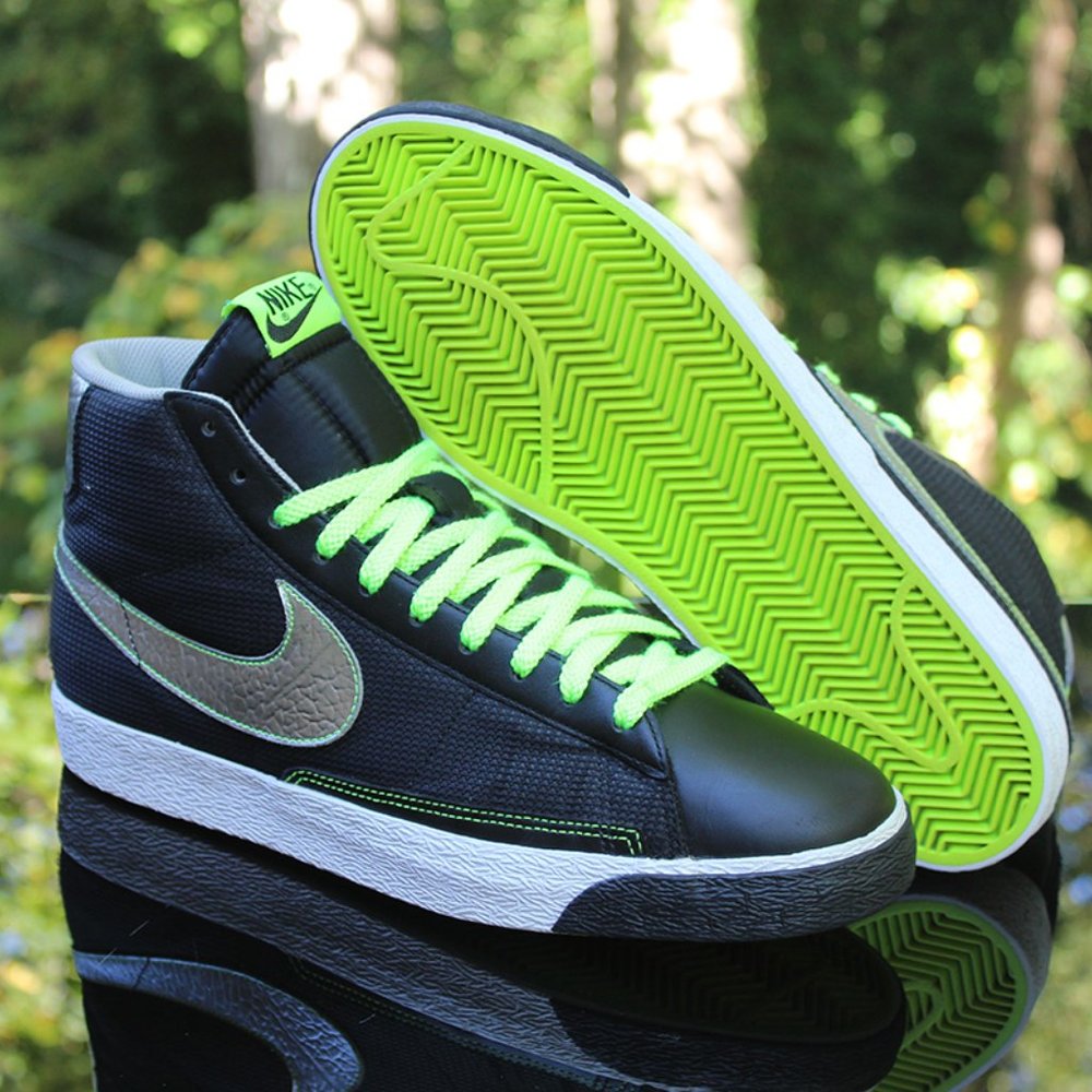 Nike Blazer Mid Black Silver Volt 2008
